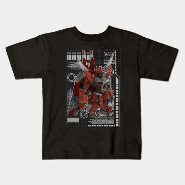 ZGMF-X09A Justice Gundam Kids T-Shirt by gblackid